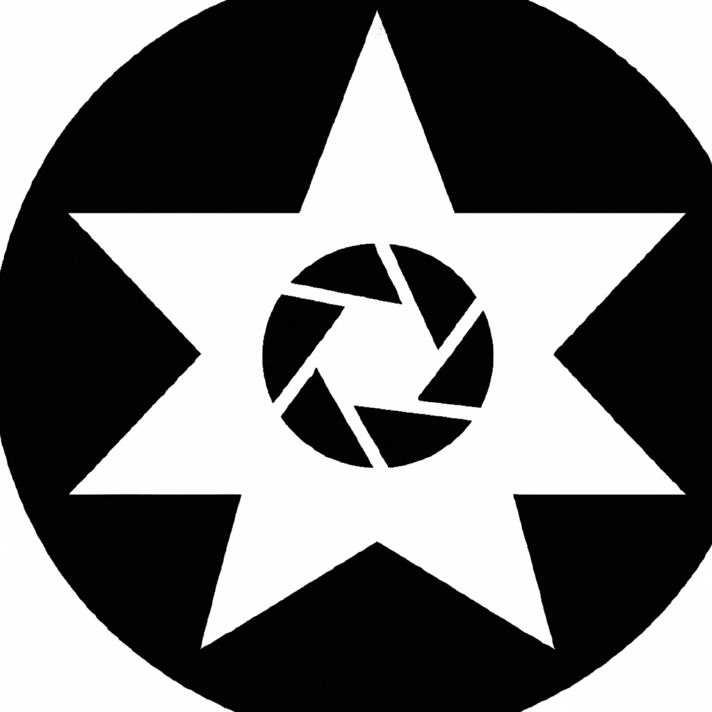 プロ品質を示すカメラ絞りアイコン